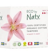 Naty Tampony Regular (18 ks) - 100% z biobavlny