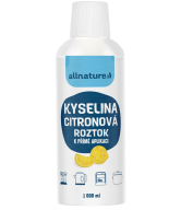 Allnature Kyselina citronová - roztok (1 l) - bojovník proti vodnímu kameni