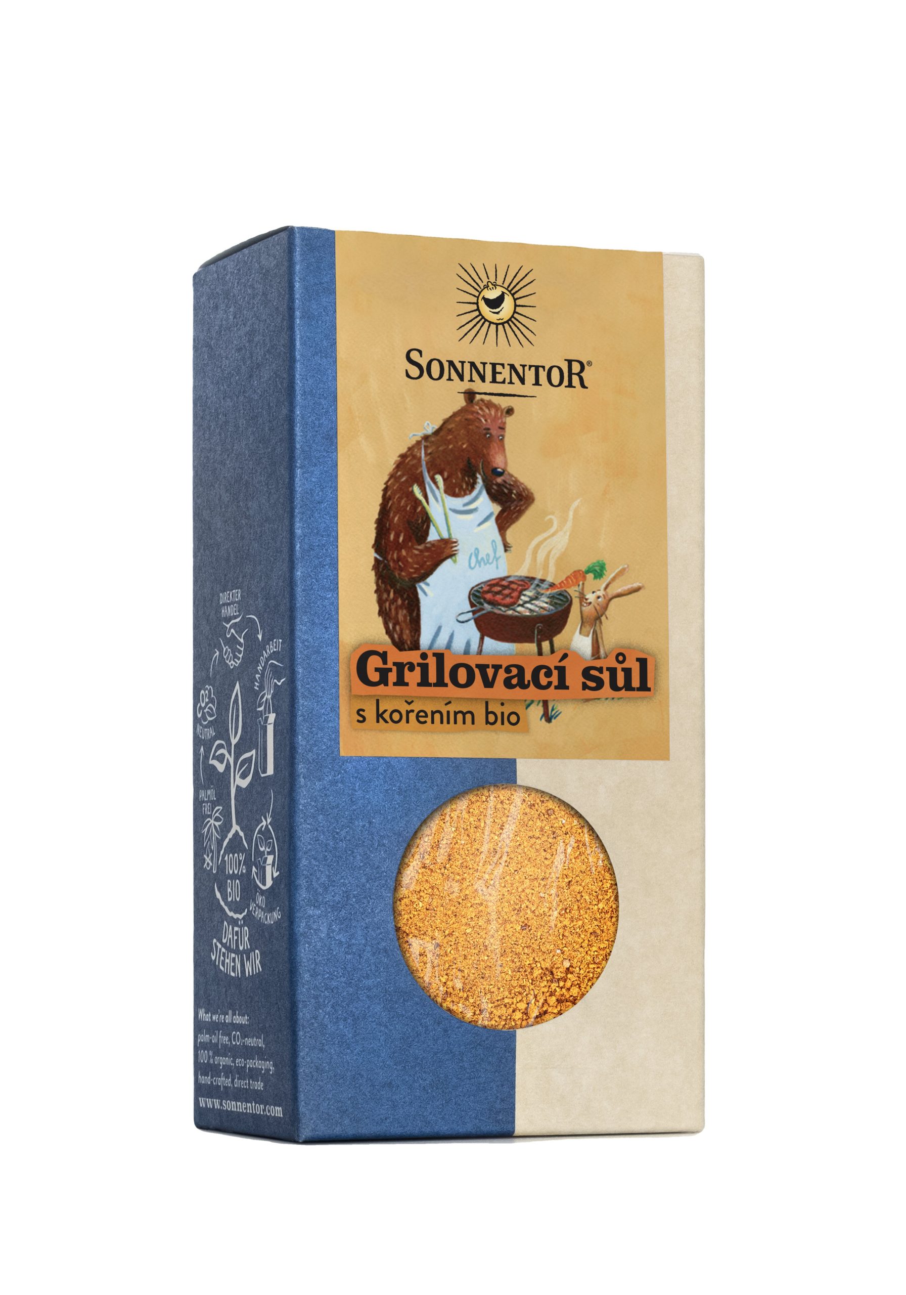Sonnentor Grilovací sůl s kořením BIO (100 g) - II. jakost - skvělá na drůbeží maso a ryby