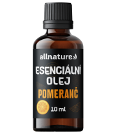 Allnature Esenciální olej Pomeranč (10 ml) - osvěží domov a neutralizuje pachy