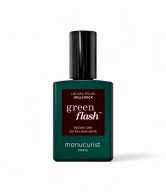 Manucurist Green Flash LED gel lak na nehty - HollyHock (15 ml) - tmavá bordó barva