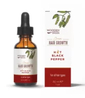 Wooden Spoon Sérum na růst vlasů s černým kořením BIO (30 ml) - hřejivý efekt černého koření a rozmarýnu