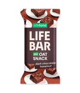 Lifefood Lifebar Oat snack Dark chocolate Hazelnut BIO (40 g) - bez lepku