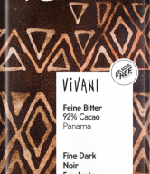 Vivani Tmavá čokoláda 92% Panama BIO (80 g) - jemně slazená nektarem z kokosových květů