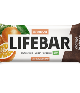 Lifefood Lifebar InChoco Tyčinka pomeranč RAW BIO (40 g) - bez přidaného cukru a sladidel