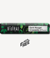 Vivani Čokoládová tyčinka s tmavým nugátem a krokantem BIO (35 g) - rychlá a chutná svačinka