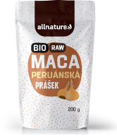 Allnature Maca prášek RAW BIO (200 g) - podpora vitality a duševní rovnováhy
