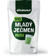 Allnature Mladý ječmen prášek BIO - 200 g - bohatý na vitamíny a minerály