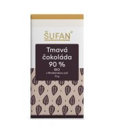 Šufan Tmavá čokoláda 90% s maldonskou solí BIO (70 g) - Peru - vyrobena metodou bean-to-bar