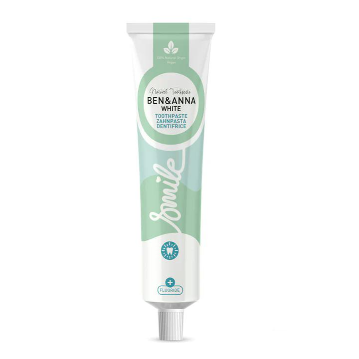 Ben & Anna Zubní pasta s fluoridem (75 ml) – White – s mátou a šalvějí Ben & Anna Zubní pasta s fluoridem (75 ml) - White - s mátou a šalvějí