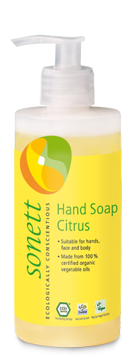 Sonett Tekuté mýdlo – citrus BIO – 300 ml – pro vaše ruce Sonett Tekuté mýdlo - citrus BIO - 300 ml - pro vaše ruce