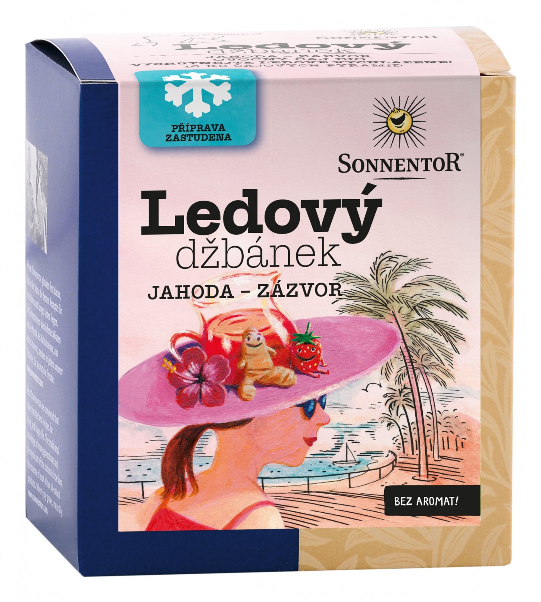 Sonnentor Ledový džbánek BIO – jahoda a zázvor – sáčky (16 x 2 Sonnentor Ledový džbánek BIO - jahoda a zázvor - sáčky (16 x 2