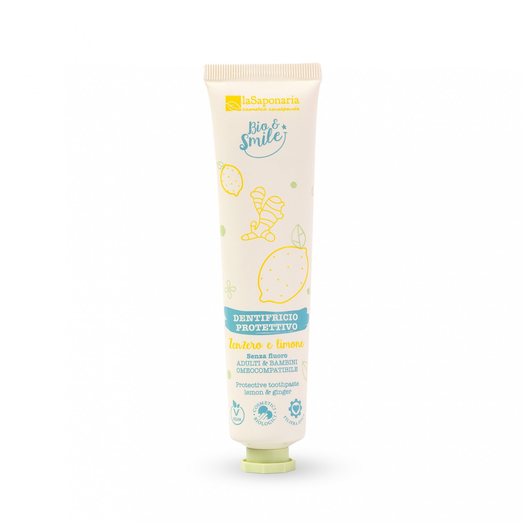 laSaponaria Ochranná zubní pasta – zázvor a citrón BIO (75 ml) laSaponaria Ochranná zubní pasta - zázvor a citrón BIO (75 ml)