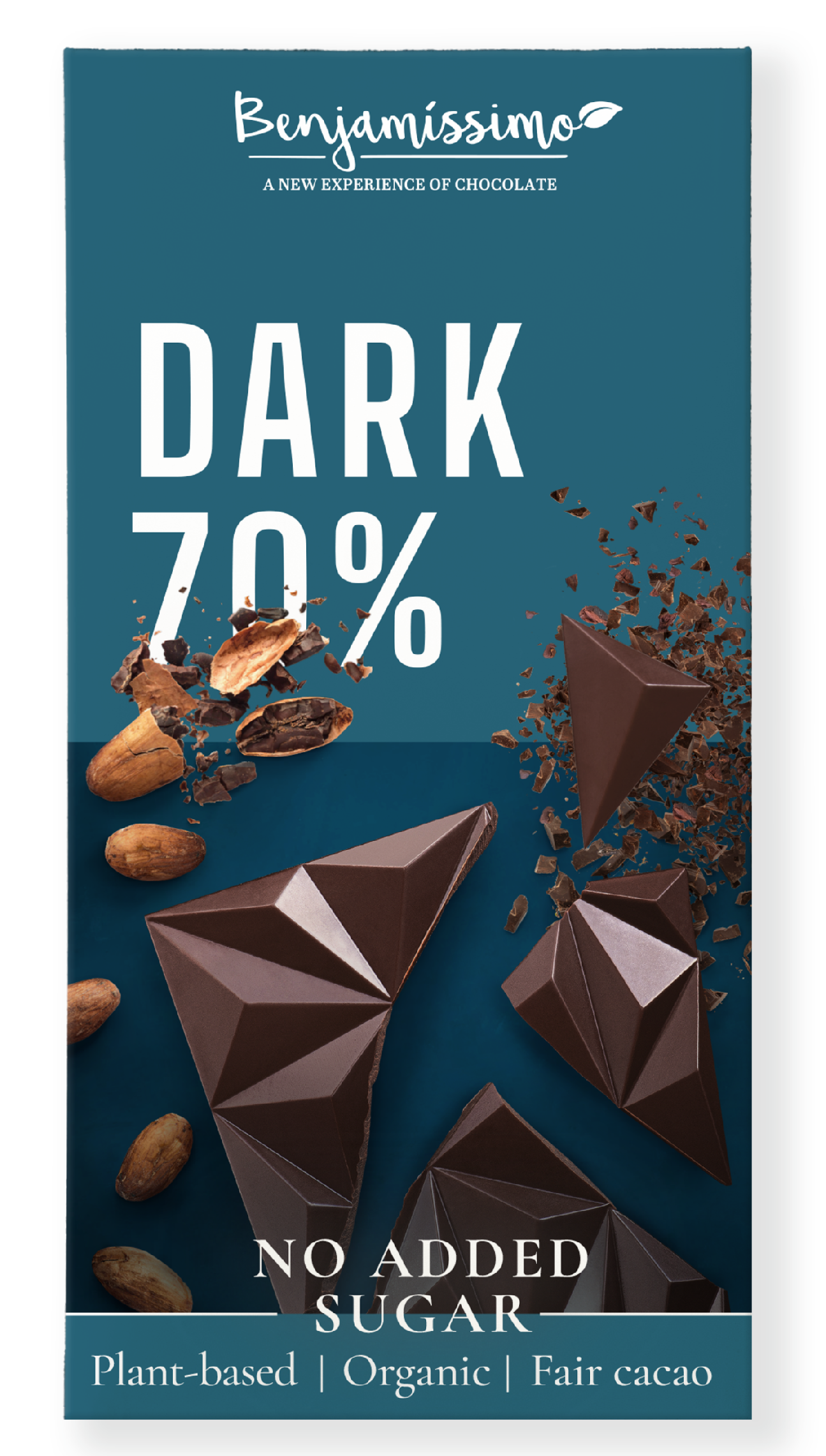 Benjamíssimo Tmavá čokoláda bez přidaného cukru 70% BIO (70 g) – slazená erythritolem Benjamíssimo Tmavá čokoláda bez přidaného cukru 70% BIO (70 g) - slazená erythritolem