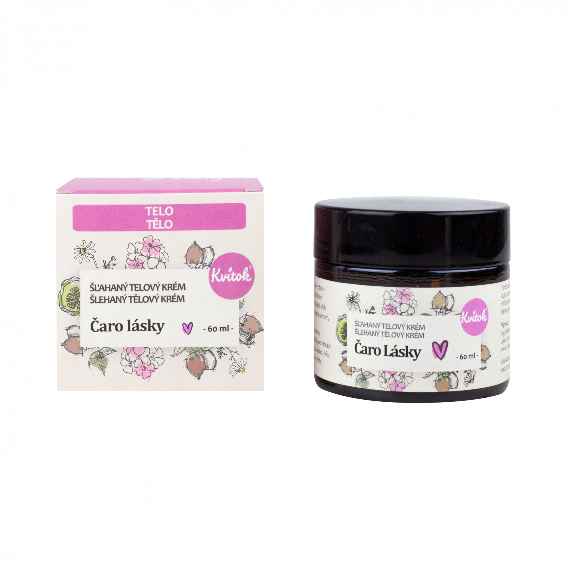 Kvitok Šlehaný tělový krém Kouzlo lásky (60 ml) – pro suchou a namáhanou pokožku Kvitok Šlehaný tělový krém Kouzlo lásky (60 ml) - pro suchou a namáhanou pokožku