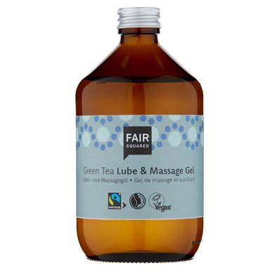 Fair Squared Lubrikační a masážní gel se zeleným čajem – 500 ml – veganský a fair trade Fair Squared Lubrikační a masážní gel se zeleným čajem - 500 ml - veganský a fair trade
