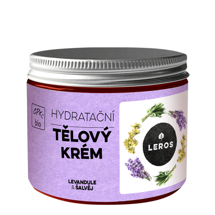 LEROS Hydratační tělový krém BIO (200 ml) – Levandule & šalvěj – s moringovým a sezamovým olejem LEROS Hydratační tělový krém BIO (200 ml) - Levandule & šalvěj - s moringovým a sezamovým olejem