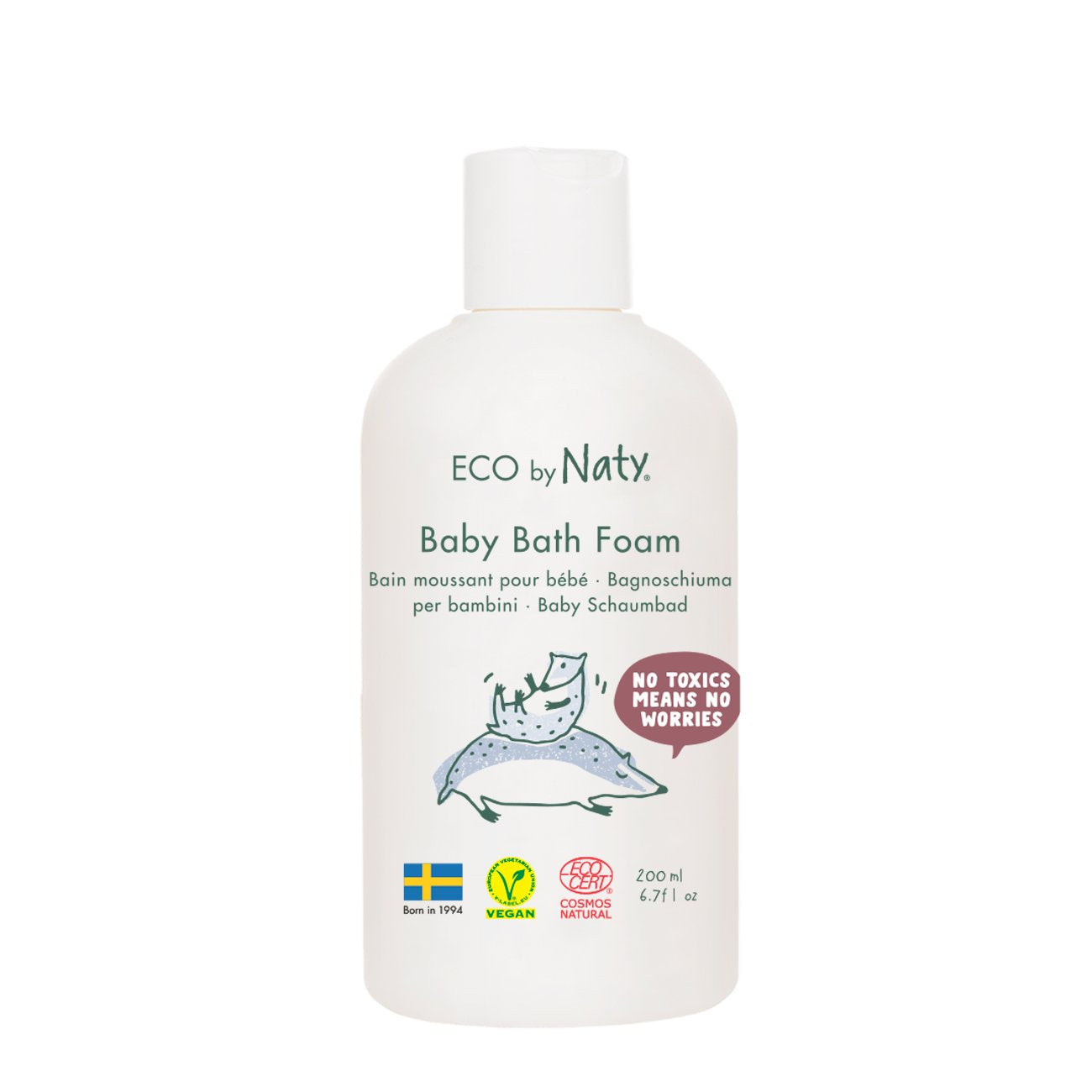 Naty Dětská pěna do koupele BIO (200 ml) – pro hromadu smíchu a radosti Naty Dětská pěna do koupele BIO (200 ml) - pro hromadu smíchu a radosti