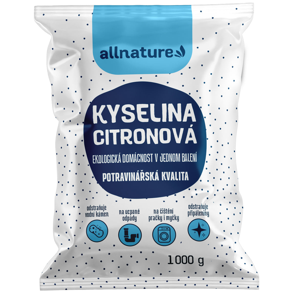 Allnature Kyselina citronová – 1 kg – potravinářská kvalita Allnature Kyselina citronová - 1 kg - potravinářská kvalita