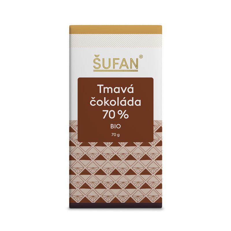 Šufan Tmavá čokoláda 70% BIO (70 g) – Peru – vyrobena metodou bean-to-bar Šufan Tmavá čokoláda 70% BIO (70 g) - Peru - vyrobena metodou bean-to-bar