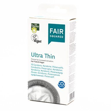 Fair Squared Kondom Ultra Thin (10 ks) – veganské a fair trade Fair Squared Kondom Ultra Thin (10 ks) - veganské a fair trade