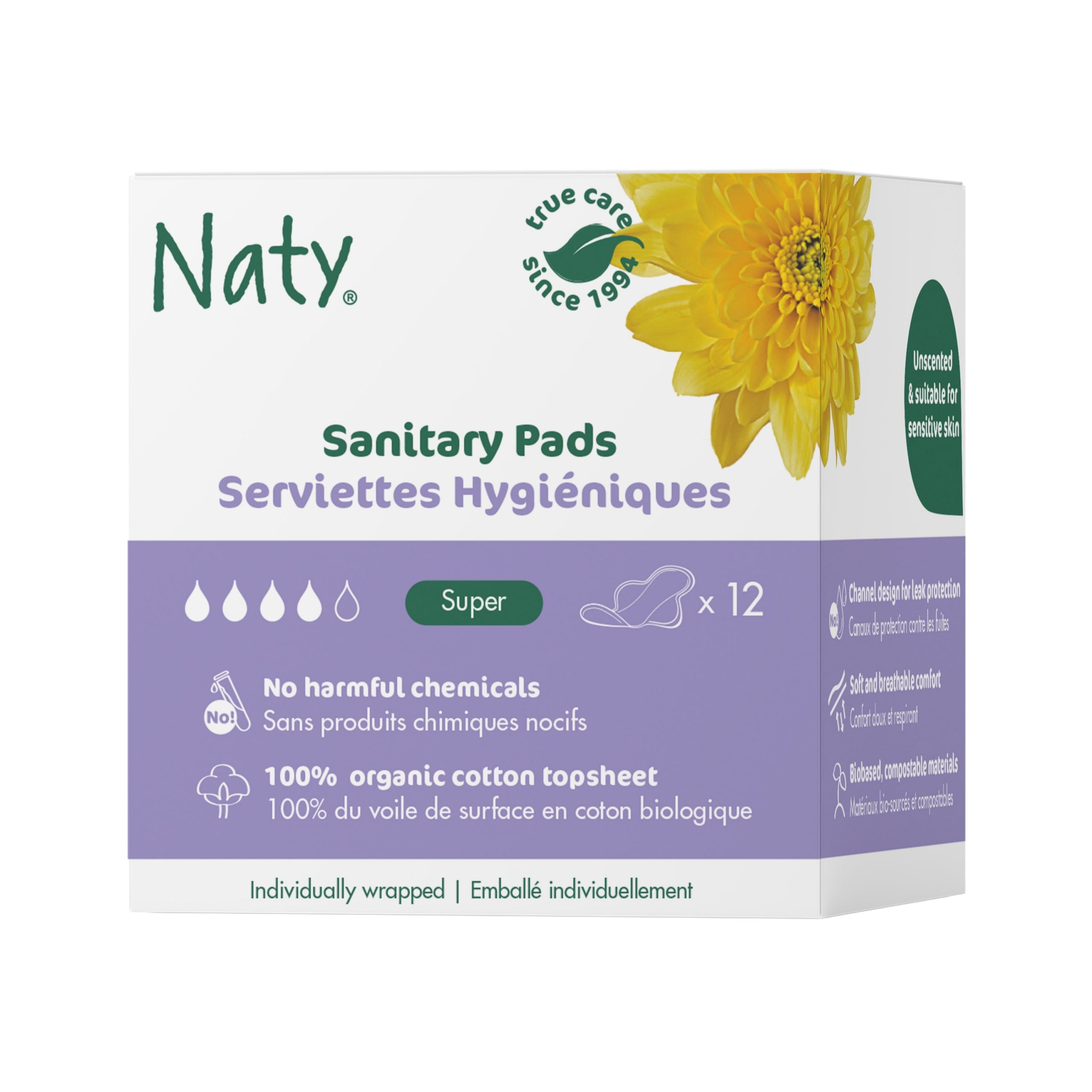 Naty Dámské vložky s křidélky – super (12 ks) – savost 4 kapičky Naty Dámské vložky s křidélky - super (12 ks) - savost 4 kapičky