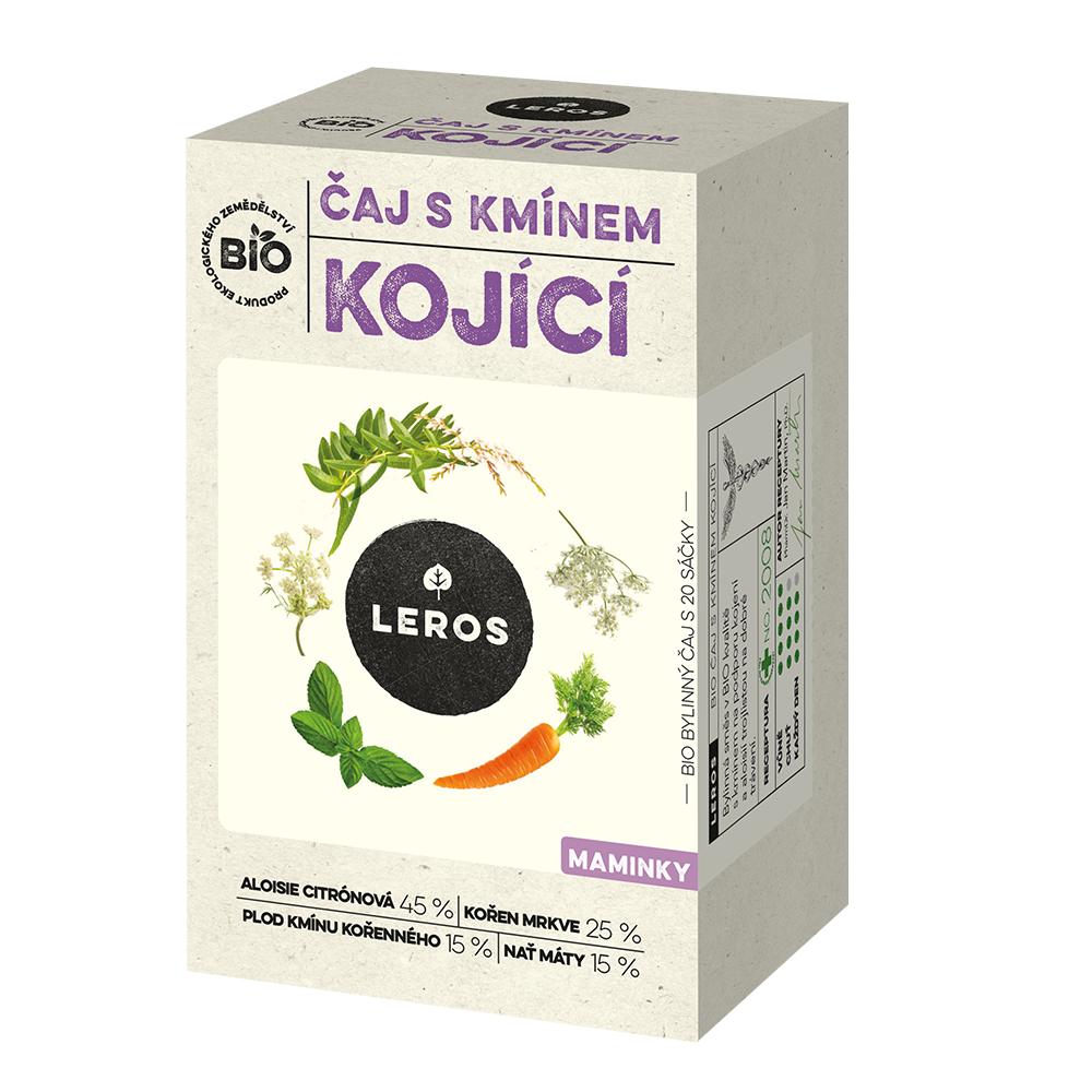 LEROS Čaj s kmínem kojící BIO – nálev. sáčky (20 x 1 LEROS Čaj s kmínem kojící BIO - nálev. sáčky (20 x 1