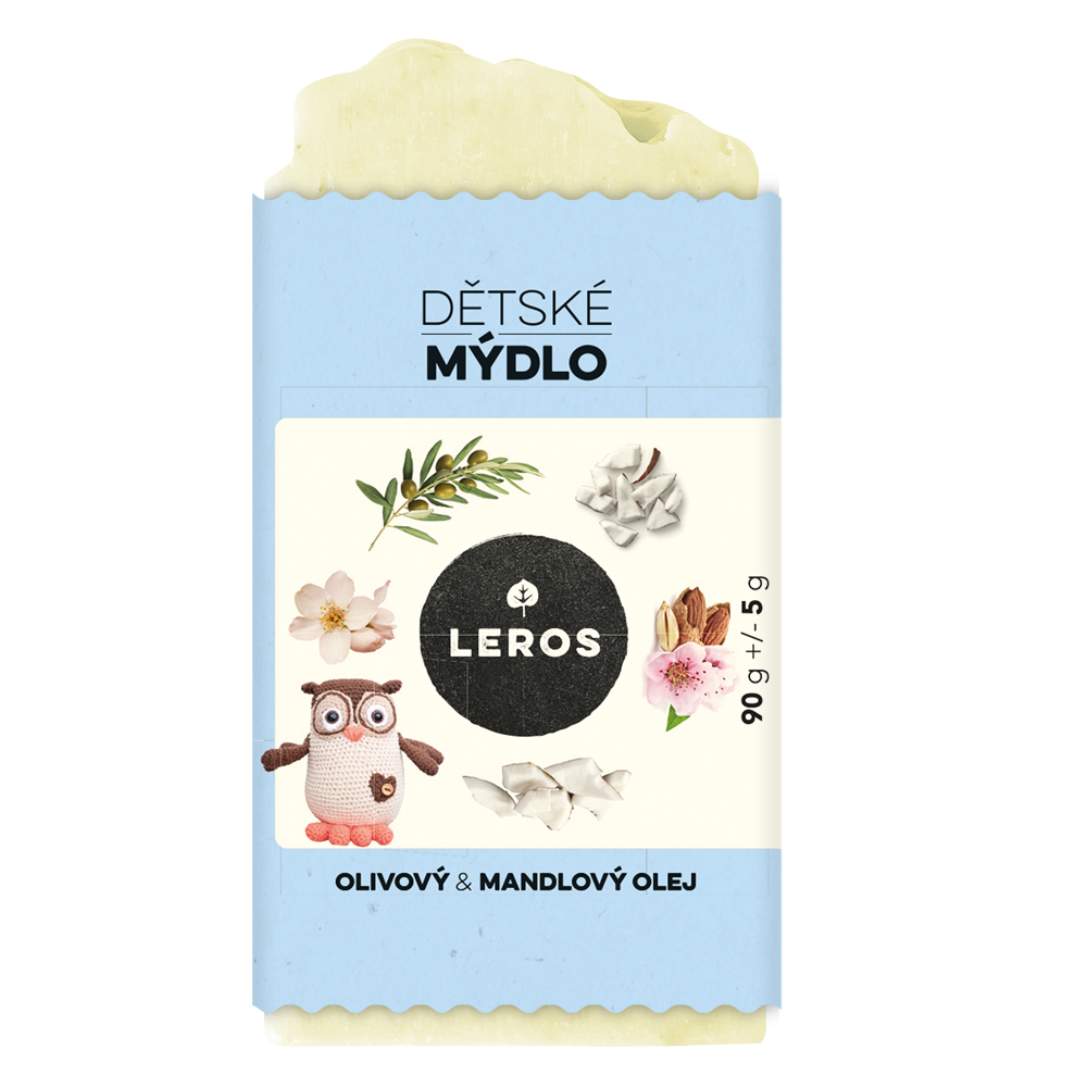 LEROS Dětské mýdlo (90 g) – s olivovým a mandlovým olejem LEROS Dětské mýdlo (90 g) - s olivovým a mandlovým olejem