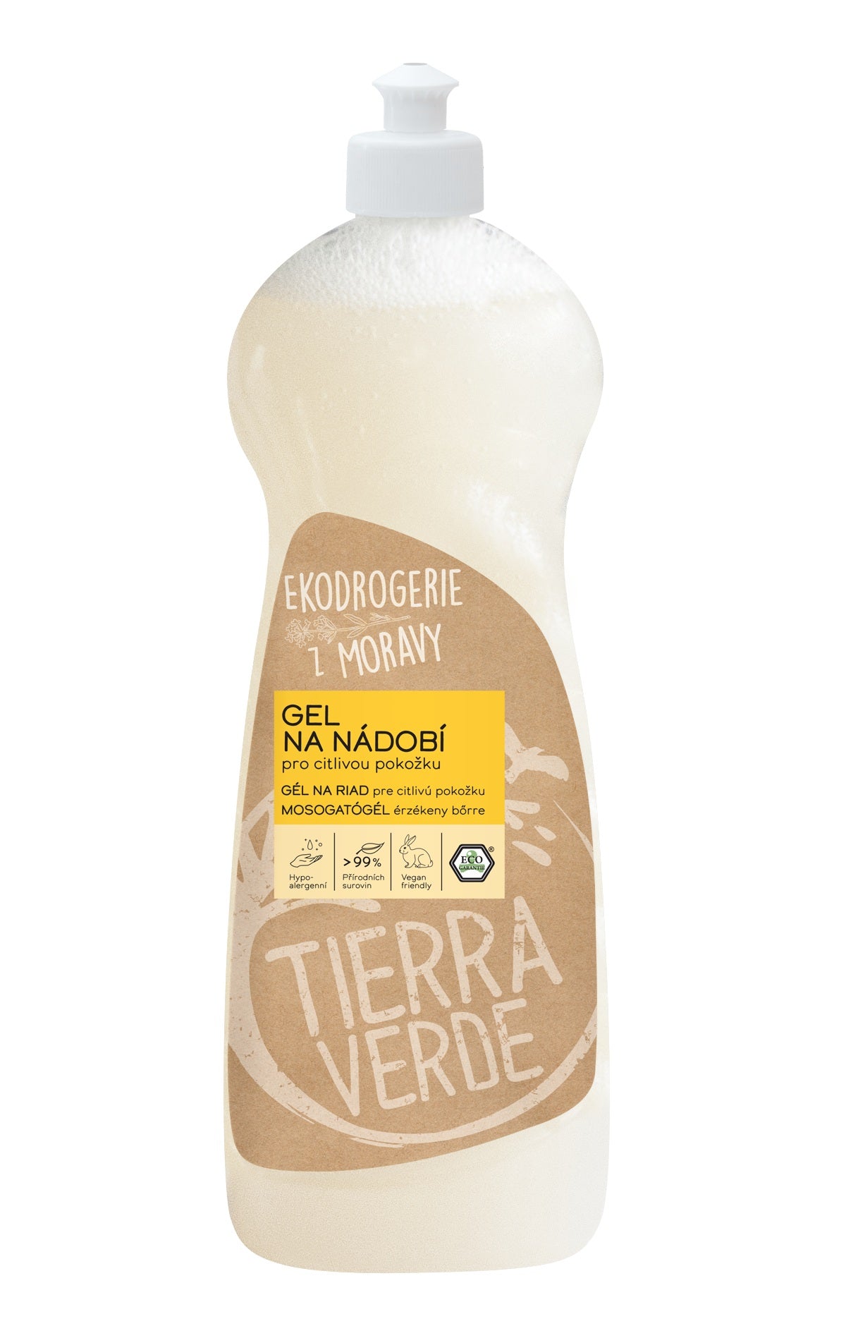 Tierra Verde Gel na nádobí - pro citlivou pokožku - 1 l