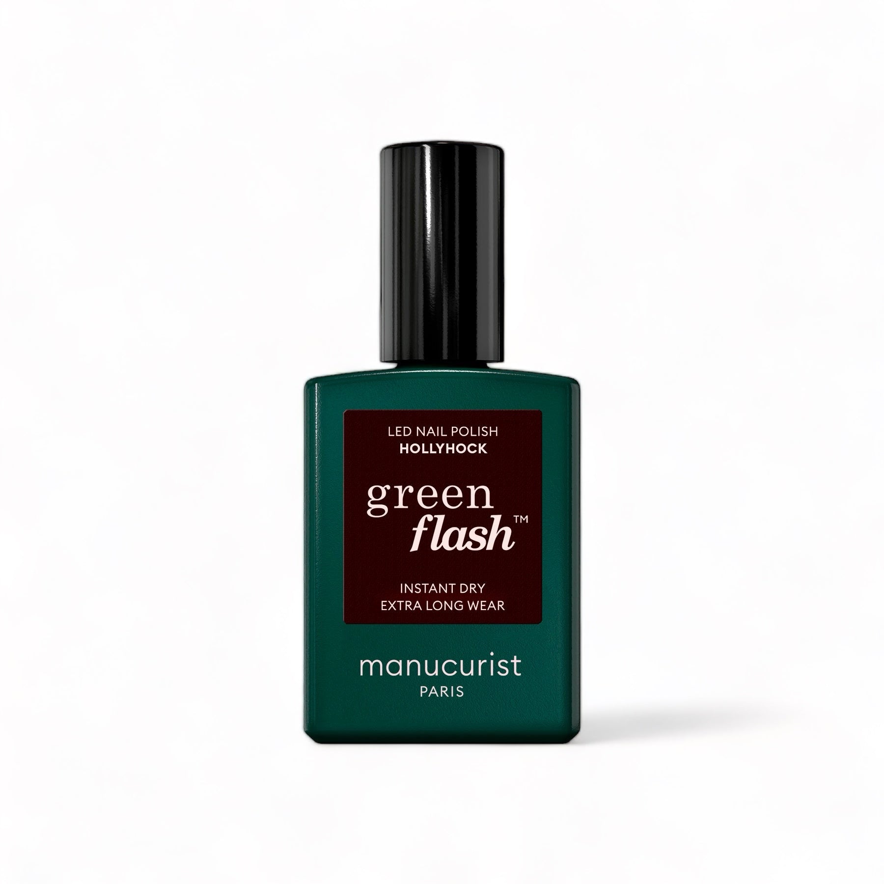 Manucurist Green Flash LED gel lak na nehty – HollyHock (15 ml) – tmavá bordó barva Manucurist Green Flash LED gel lak na nehty - HollyHock (15 ml) - tmavá bordó barva