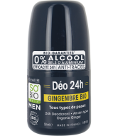 SO’BiO étic Deodorant roll-on 24h MEN - zázvor BIO (50 ml) - účinný až 24 hodin