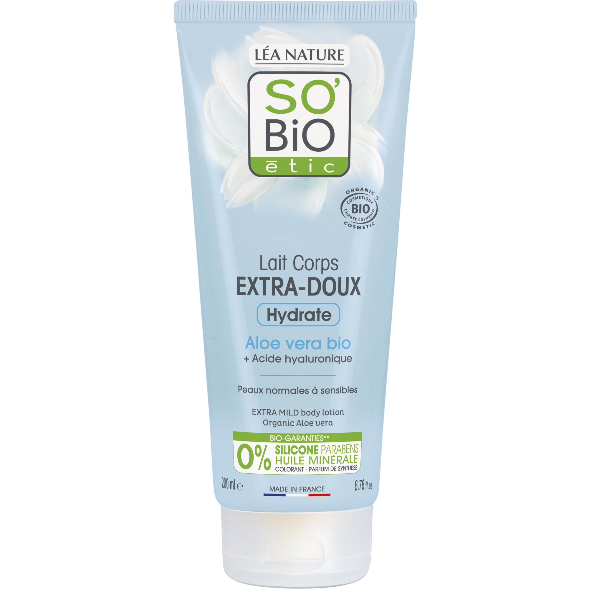 SO’BiO étic Mléko tělové extra hydratační s Aloe vera a hyaluronem BIO (200 ml) – s kyselinou hyaluronovou SO’BiO étic Mléko tělové extra hydratační s Aloe vera a hyaluronem BIO (200 ml) - s kyselinou hyaluronovou