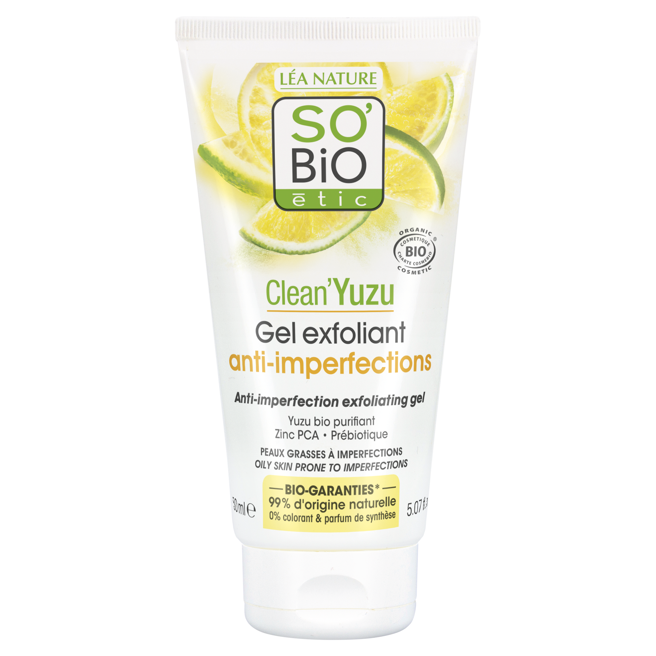 SO’BiO étic Gel pleťový exfoliační – Clean Yuzu BIO (150 ml) – ideální pro mastnou pleť SO’BiO étic Gel pleťový exfoliační - Clean Yuzu BIO (150 ml) - ideální pro mastnou pleť