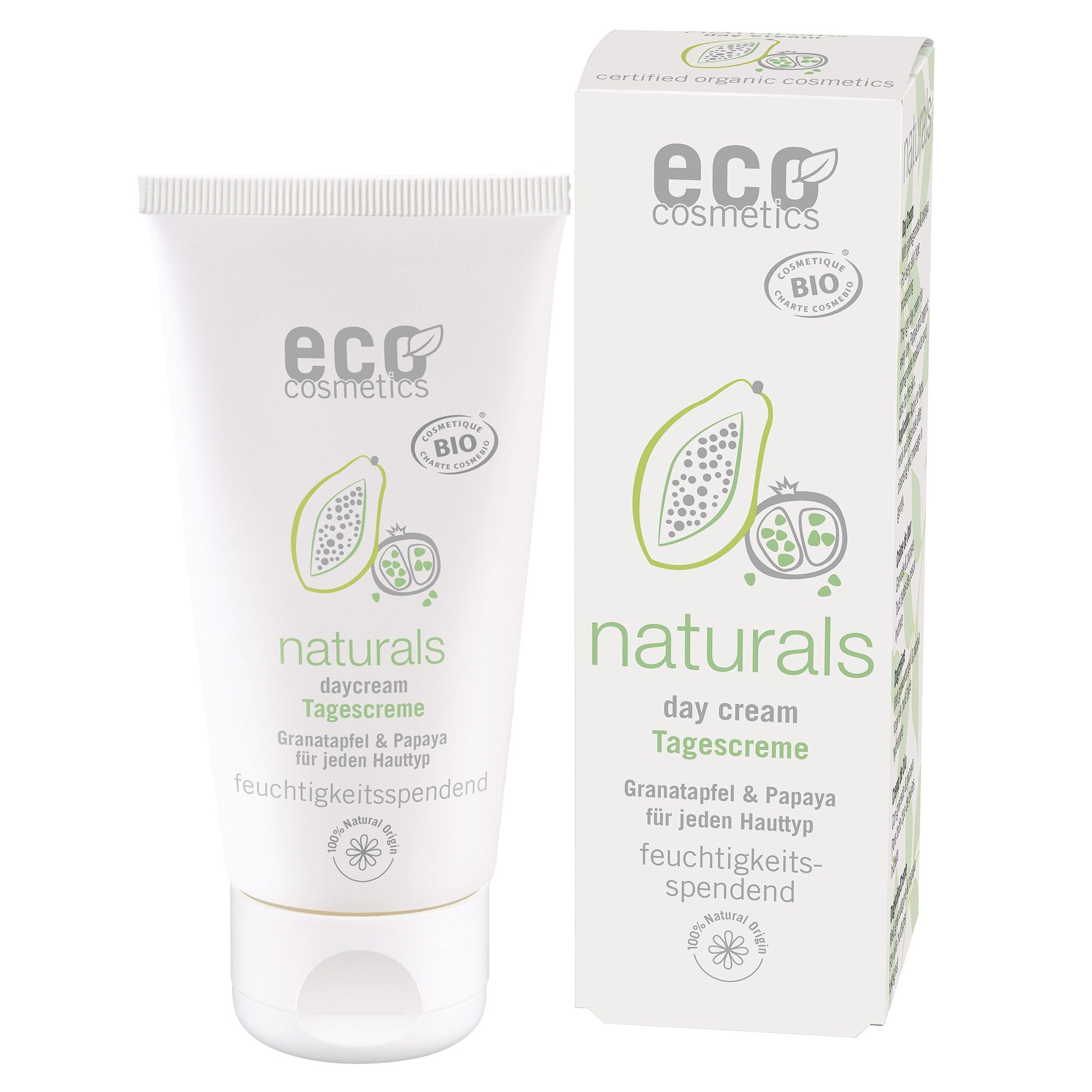 Eco Cosmetics Denní krém BIO (50 ml) – s granátovým jablkem a papájou Eco Cosmetics Denní krém BIO (50 ml) - s granátovým jablkem a papájou