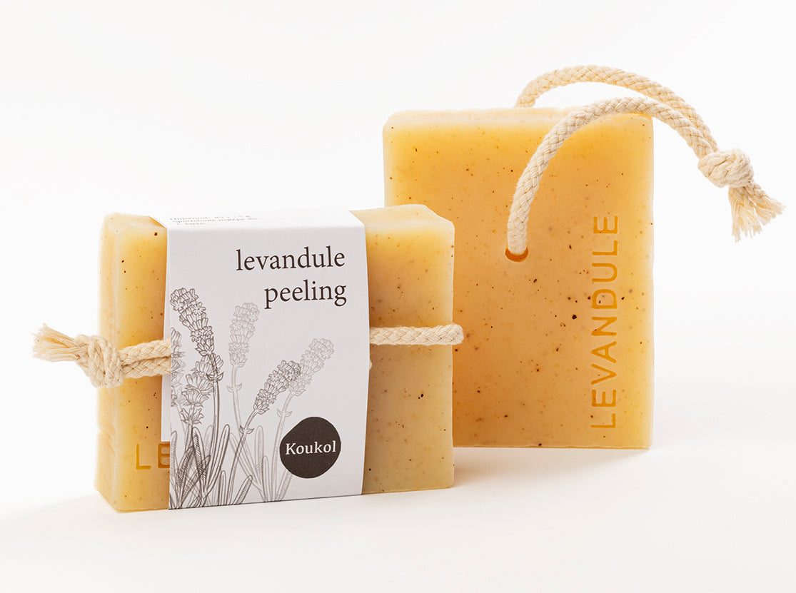 Mýdlárna Koukol Tuhé mýdlo peelingové – Levandule (90 g) – skvělé proti celulitidě Mýdlárna Koukol Tuhé mýdlo peelingové - Levandule (90 g) - skvělé proti celulitidě