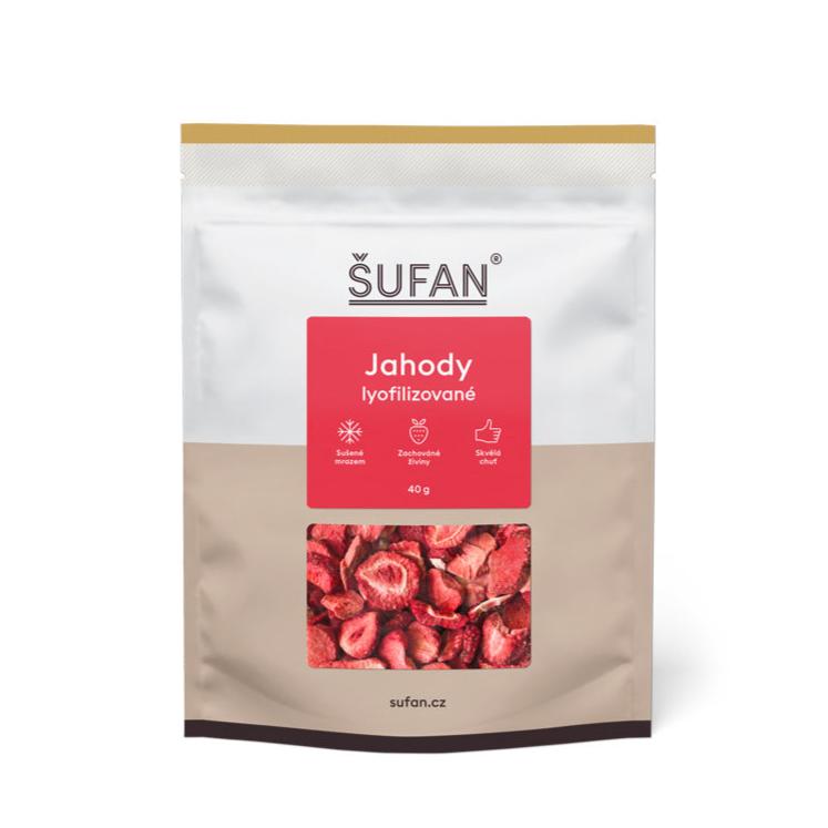 Šufan Jahody sušené mrazem (40 g) – bez cukru a konzervantů Šufan Jahody sušené mrazem (40 g) - bez cukru a konzervantů