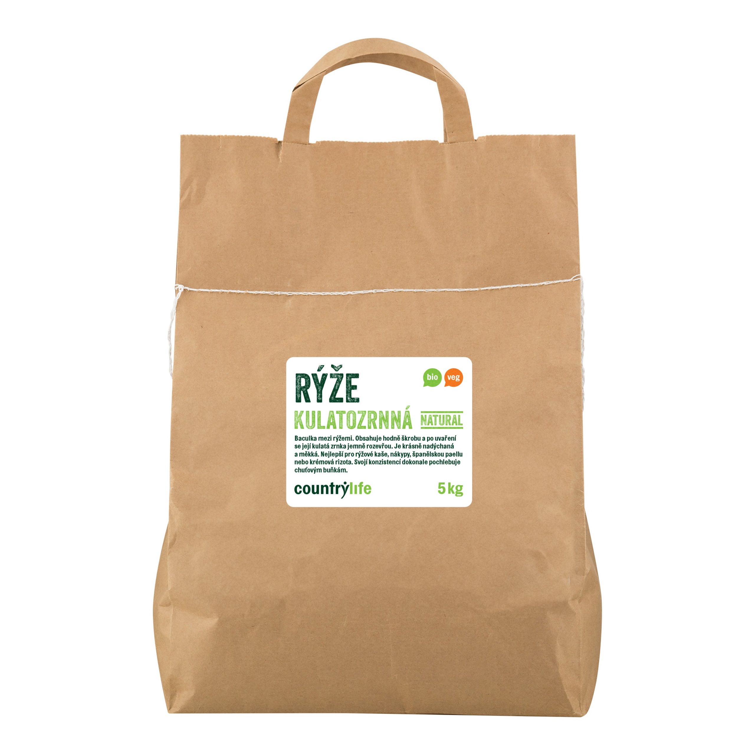 Rýže kulatozrnná natural 5 kg BIO   COUNTRY LIFE Rýže kulatozrnná natural 5 kg BIO   COUNTRY LIFE
