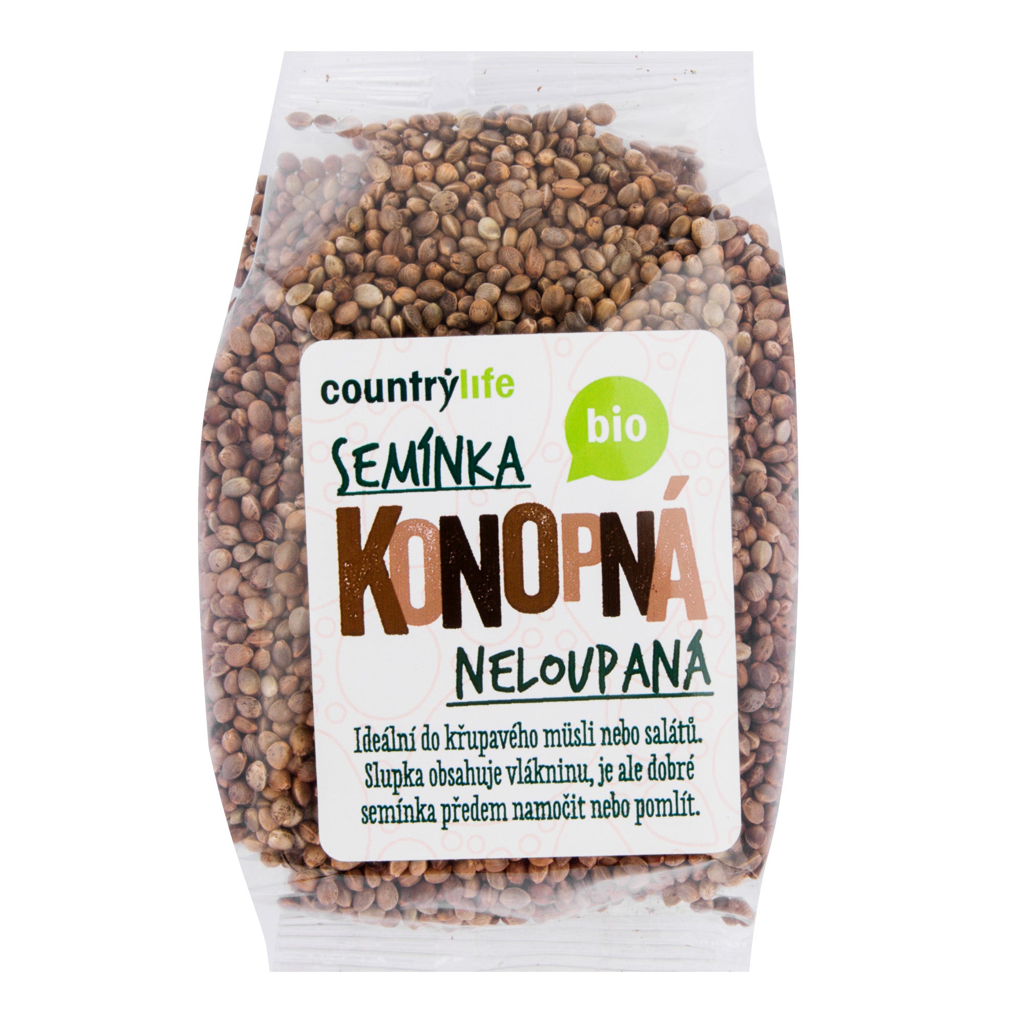 Konopná semínka neloupaná 250 g BIO  COUNTRY LIFE Konopná semínka neloupaná 250 g BIO  COUNTRY LIFE