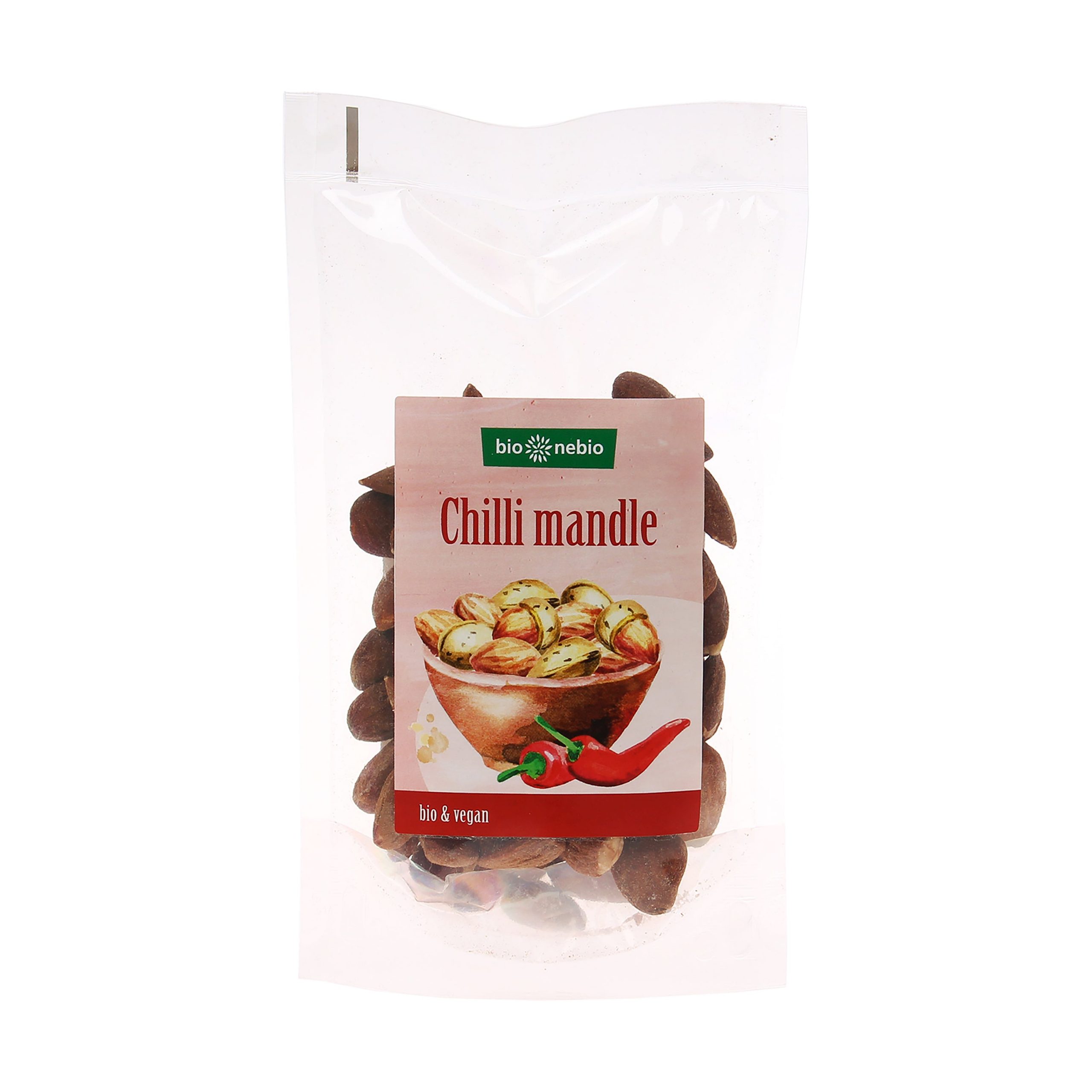 Mandle chilli pražené 100 g BIO   BIO NEBIO Mandle chilli pražené 100 g BIO   BIO NEBIO