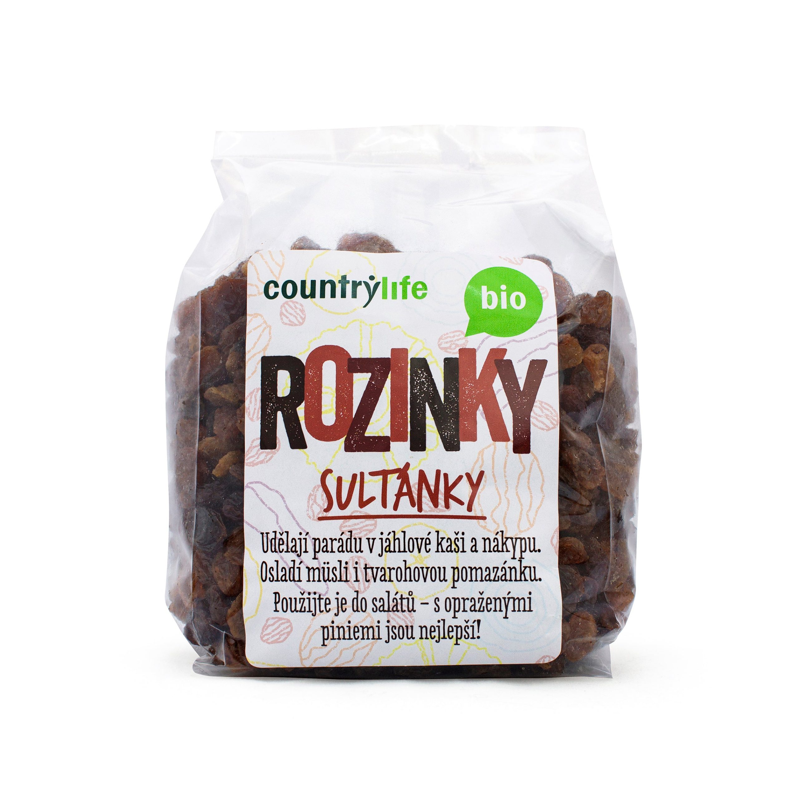 Rozinky sultánky 500 g BIO   COUNTRY LIFE Rozinky sultánky 500 g BIO   COUNTRY LIFE