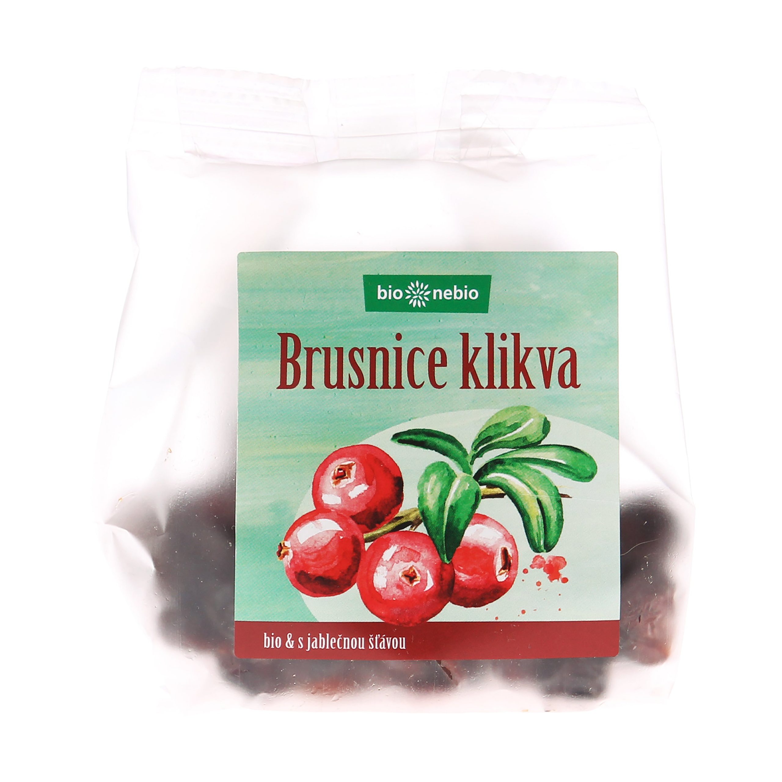 Klikva brusnice s jablečnou šťávou 75 g BIO   BIO NEBIO