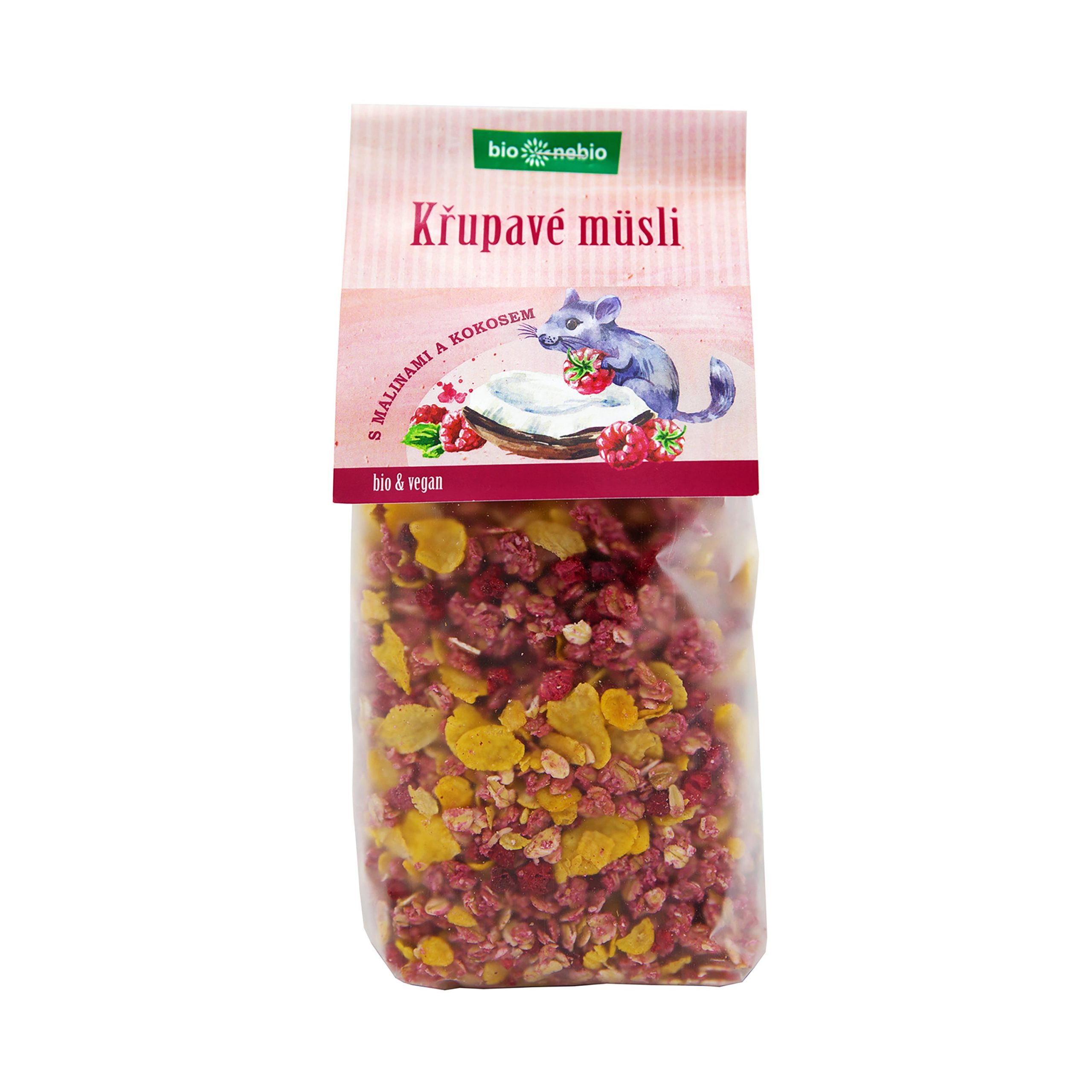 Müsli křupavé s malinami a kokosem 300 g BIO   BIO NEBIO