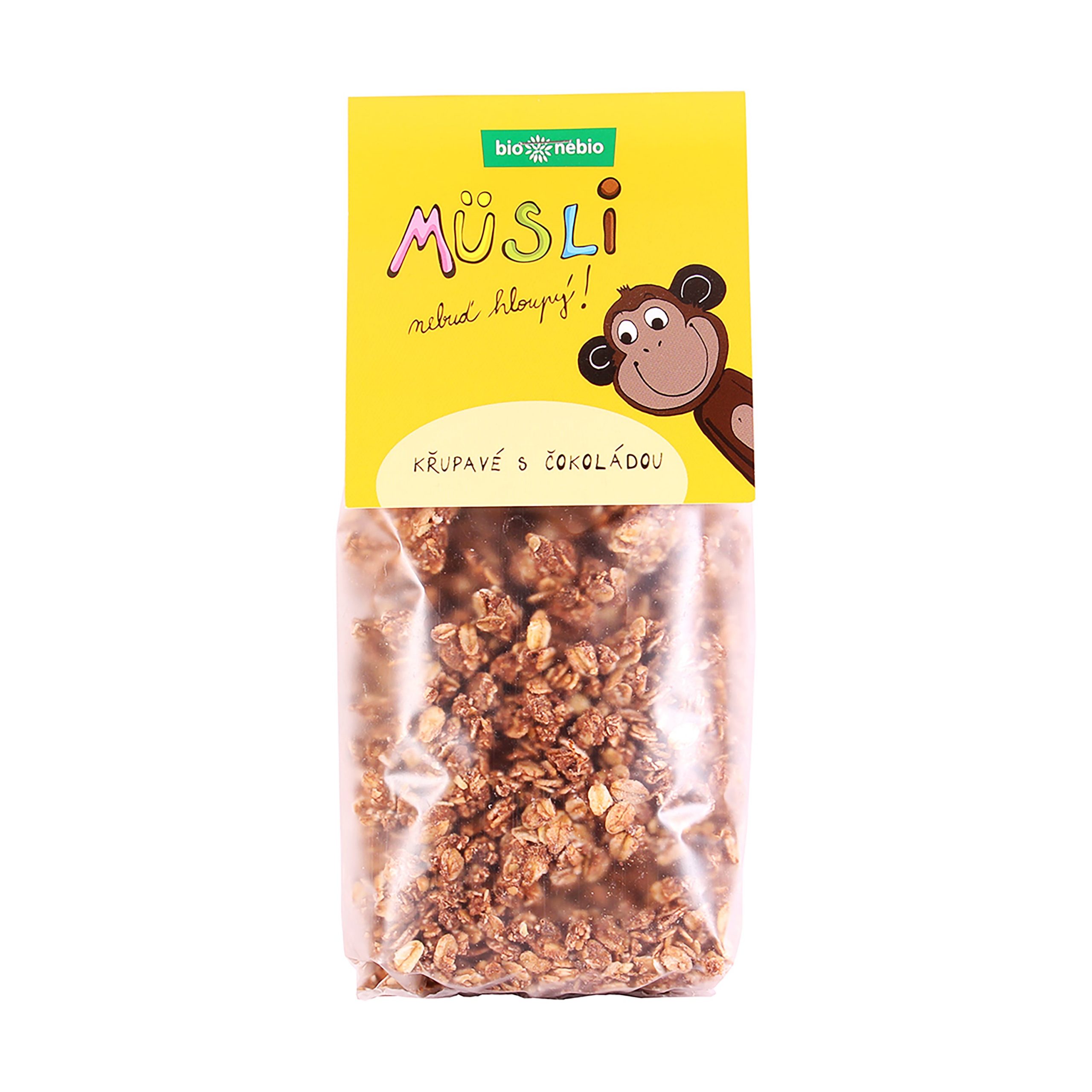 Müsli Nebuď hloupý! Křupavé s čokoládou 300 g BIO   BIO NEBIO