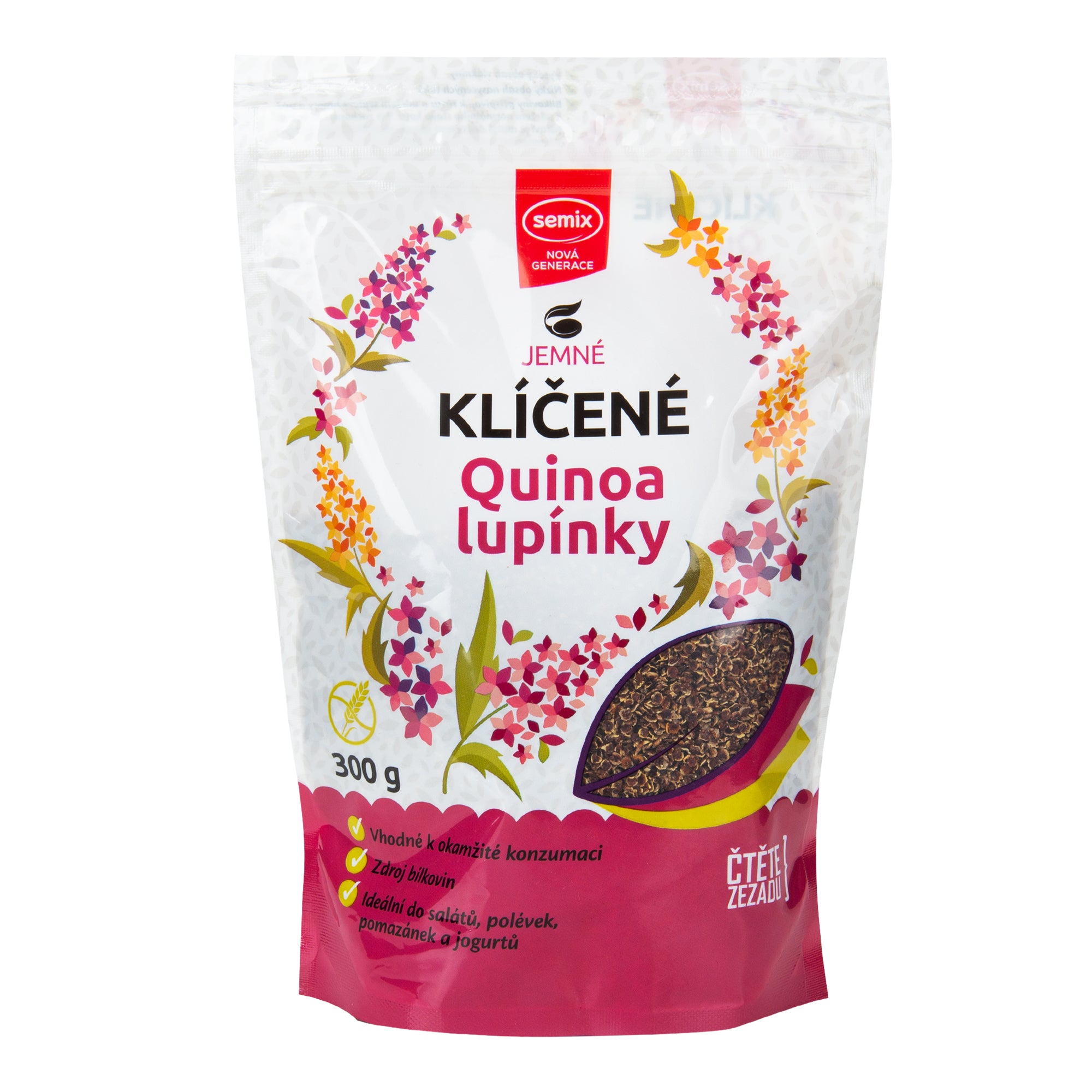 Lupínky quinoa klíčené 300 g SEMIX Lupínky quinoa klíčené 300 g SEMIX