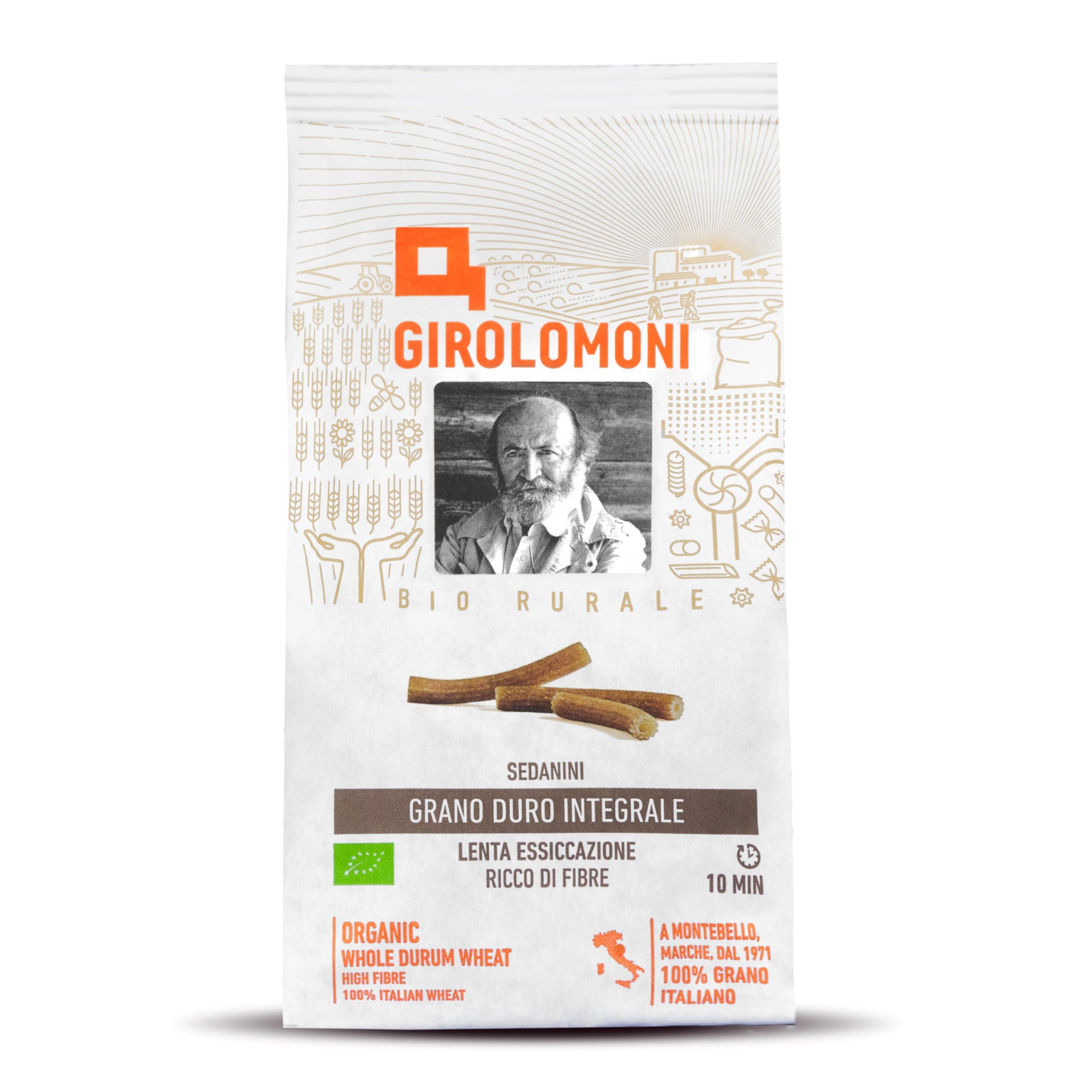 Těstoviny sedanini celozrnné semolinové 500 g BIO GIROLOMONI Těstoviny sedanini celozrnné semolinové 500 g BIO GIROLOMONI