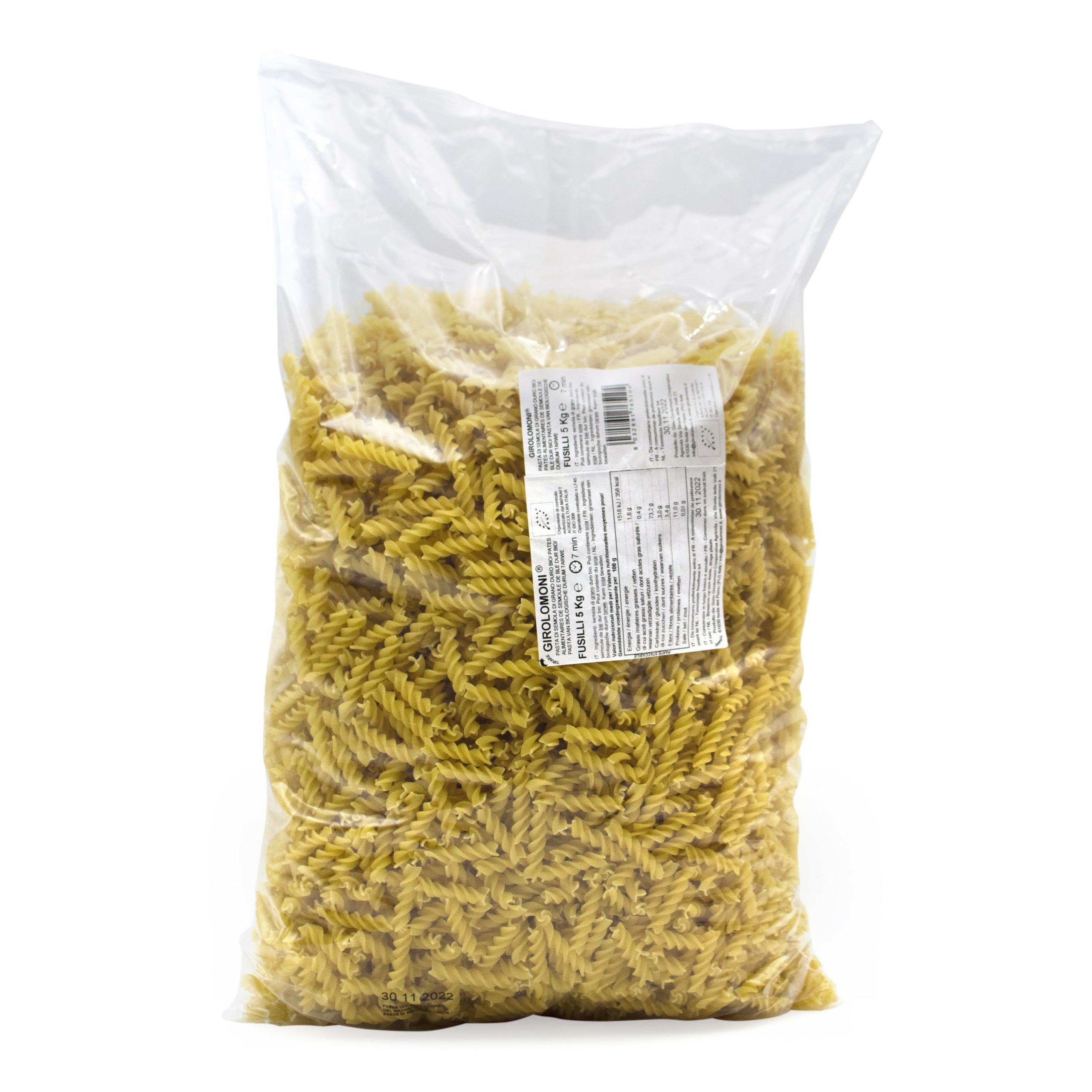 Těstoviny fusilli semolinové 5 kg BIO GIROLOMONI Těstoviny fusilli semolinové 5 kg BIO GIROLOMONI