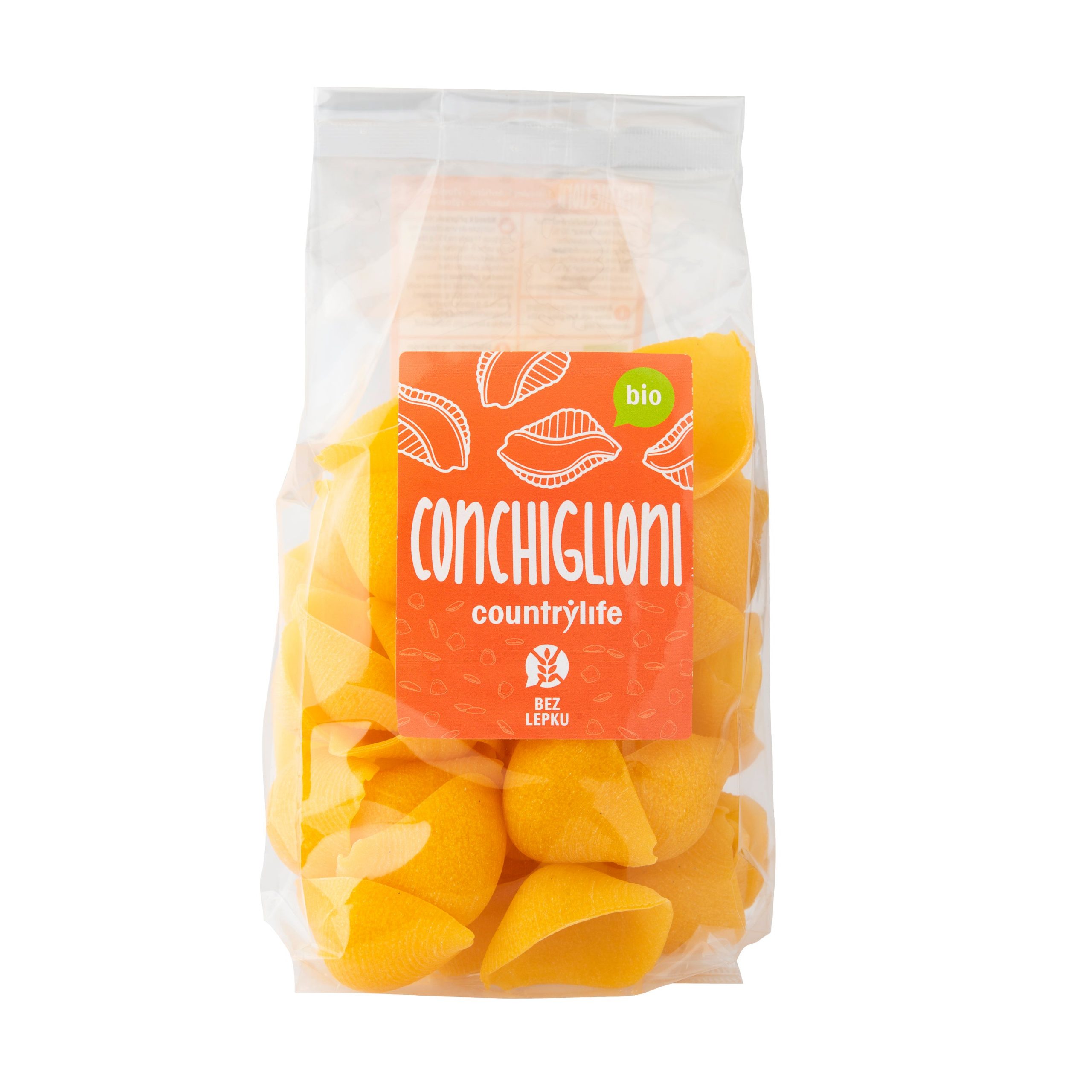 Těstoviny conchiglioni kukuřično-rýžové 300 g BIO   COUNTRY LIFE Těstoviny conchiglioni kukuřično-rýžové 300 g BIO   COUNTRY LIFE