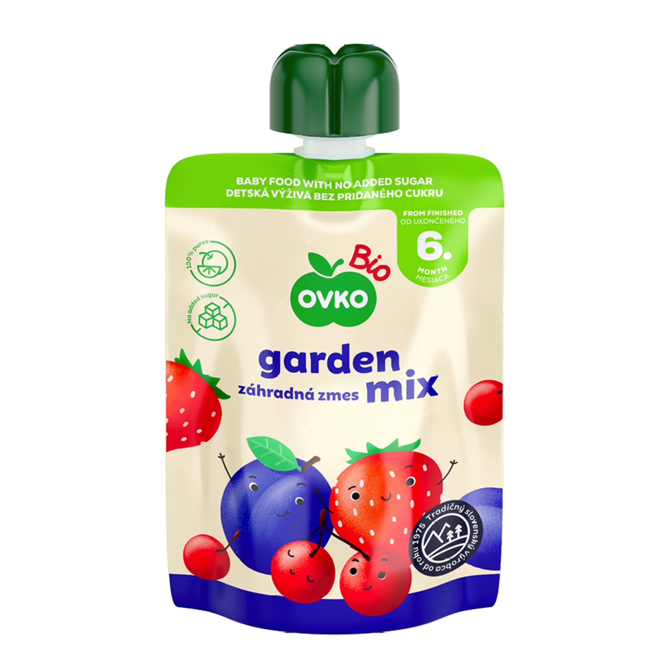 Příkrm ovocný zahradní směs – kapsička 90 g BIO OVKO Příkrm ovocný zahradní směs - kapsička 90 g BIO OVKO