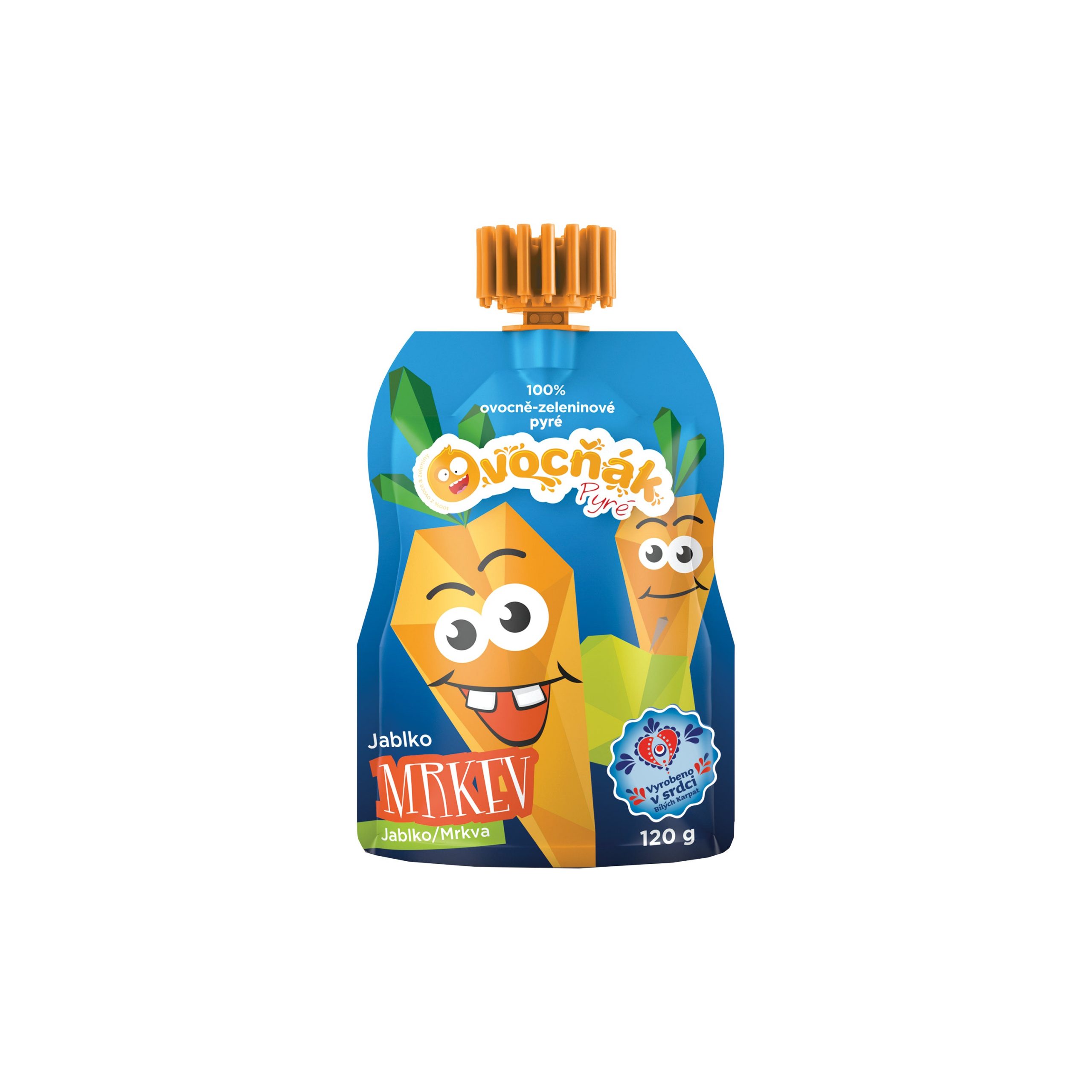 Kapsička jablko-mrkev 120 g   OVOCŇÁK Kapsička jablko-mrkev 120 g   OVOCŇÁK