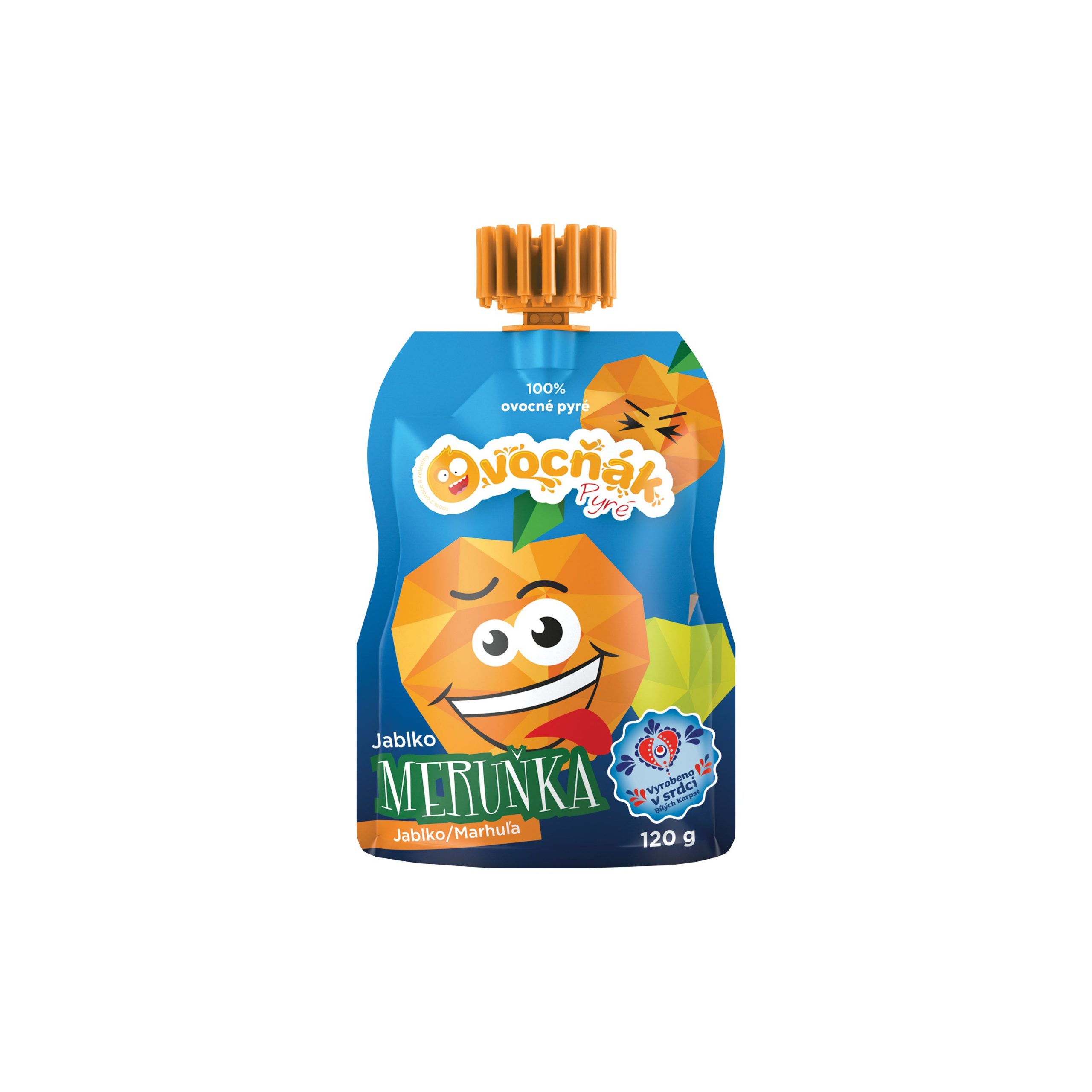 Kapsička jablko-meruňka 120 g   OVOCŇÁK Kapsička jablko-meruňka 120 g   OVOCŇÁK